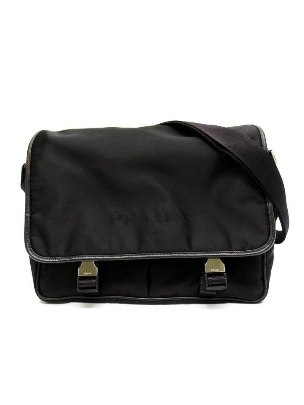 Prada Messenger Bag Nylon Black